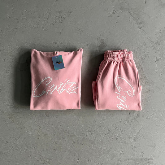 Conjunto (Hoodie+Calções) Corteiz "CRTZ" Rosa