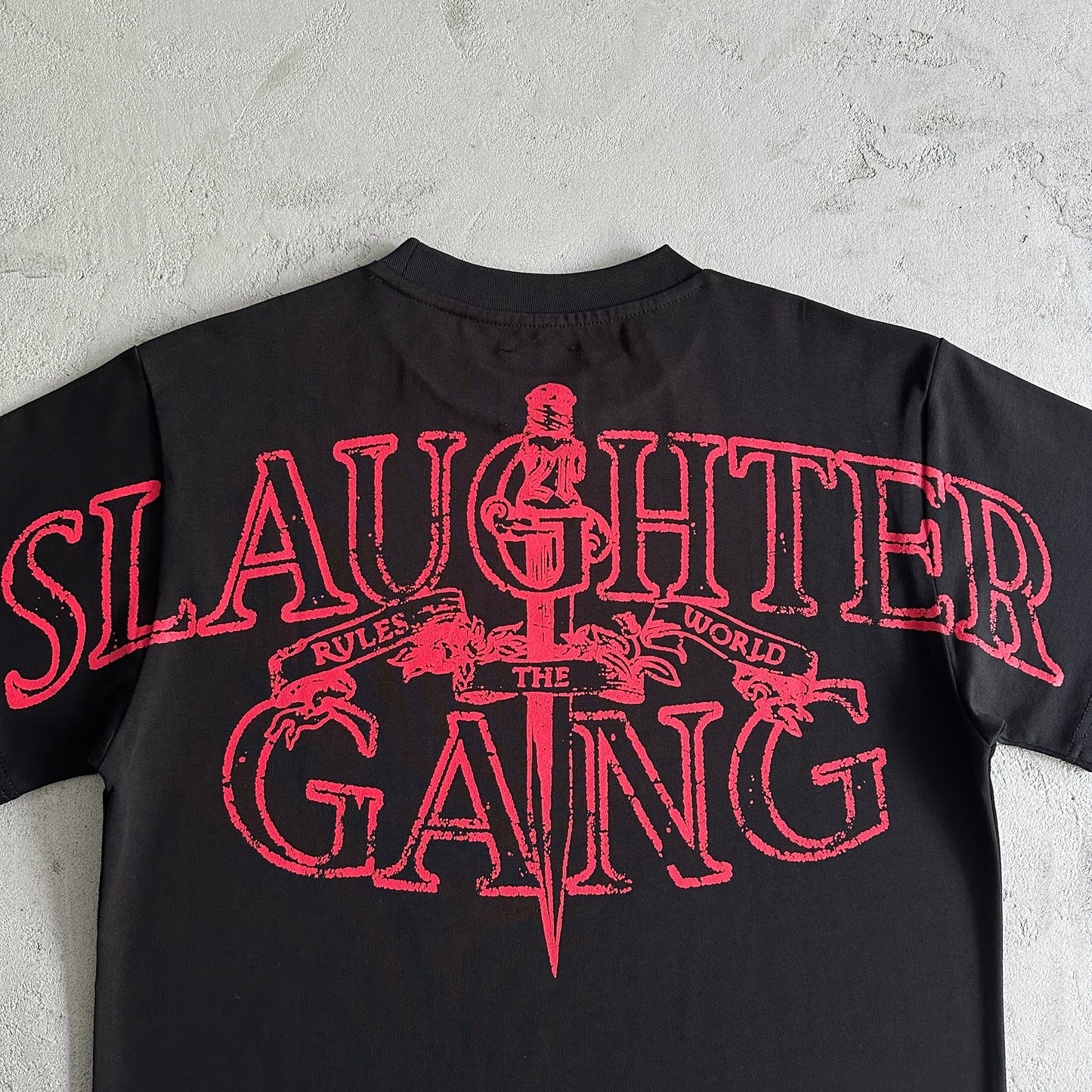 T-shirt Corteiz x Slaughter Gang Preta