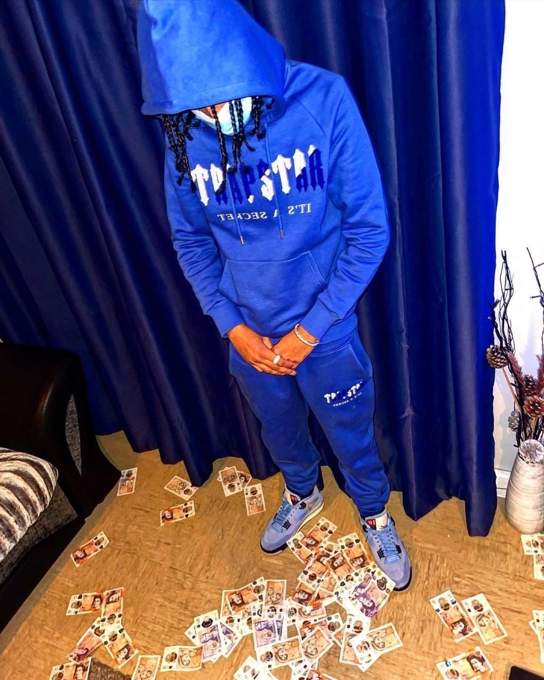 Hoodie Trapstar Decoded Azul/Branca