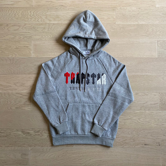 Hoodie Trapstar Decoded Cinzenta/Vermelha