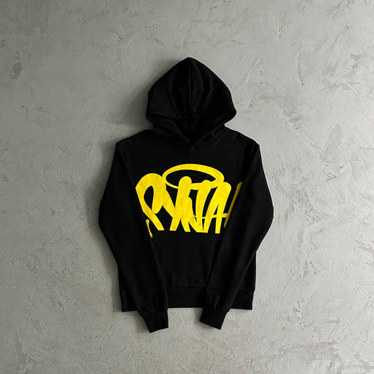 Hoodie Syna Preta/Amarela