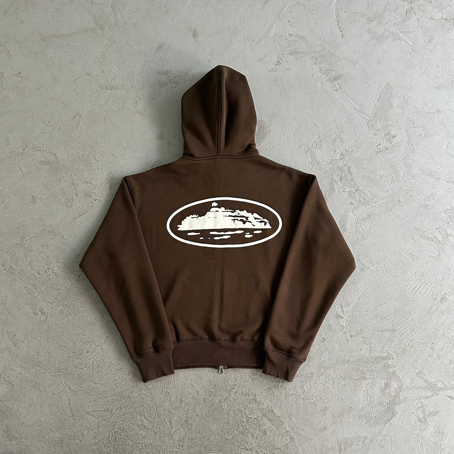 Conjunto (Hoodie+Calças) Corteiz Alcatraz Castanho