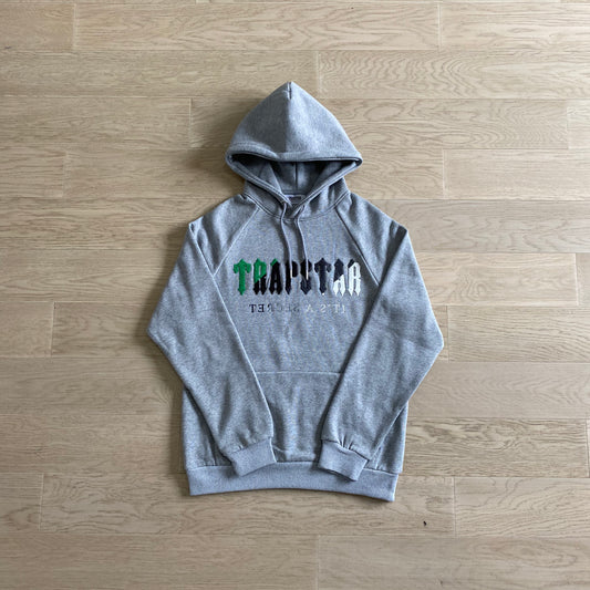 Hoodie Trapstar Decoded Cinzenta/Verde